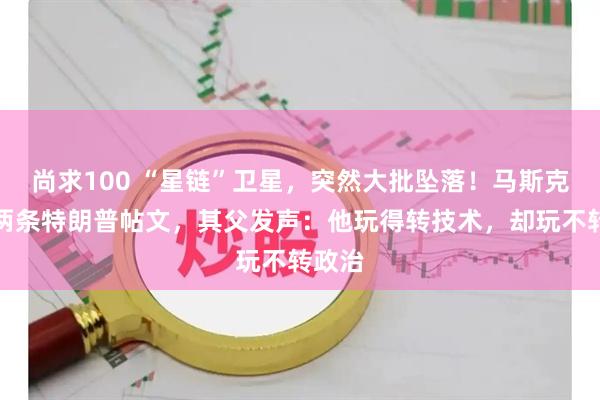 尚求100 “星链”卫星，突然大批坠落！马斯克连转两条特朗普帖文，其父发声：他玩得转技术，却玩不转政治